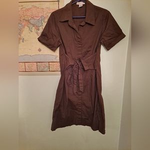 Becky & Max size 10 brown tie waist dress
